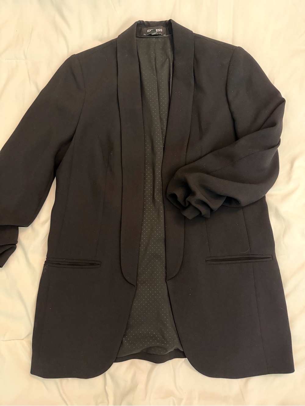 Open Front Black Blazer